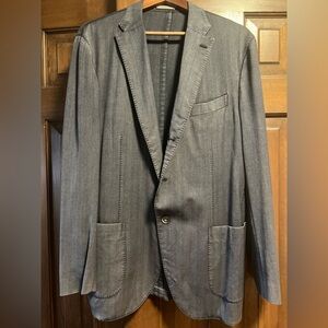 Boglioli K Jacket, light weight, 100% wool, dark blue, made in Italy